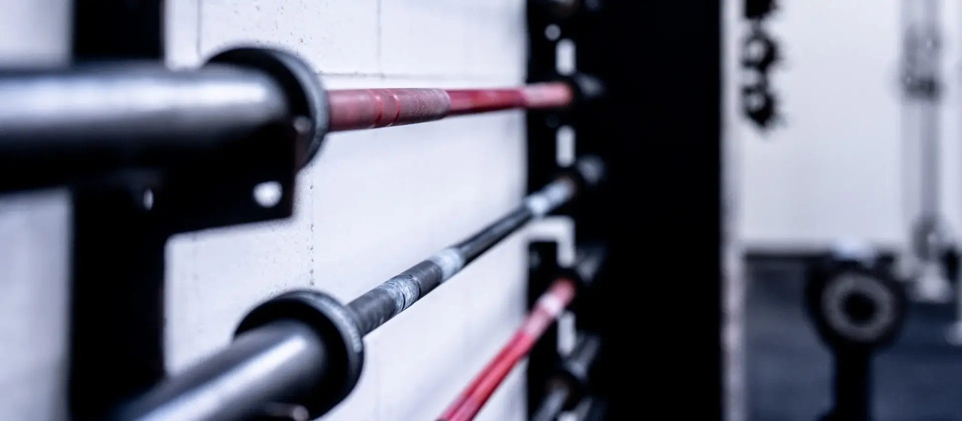 Barbells stacked